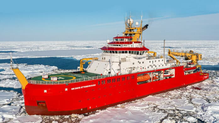 RRS Sir David Attenborough completed ice trials on its maiden voyage to Antarctica.