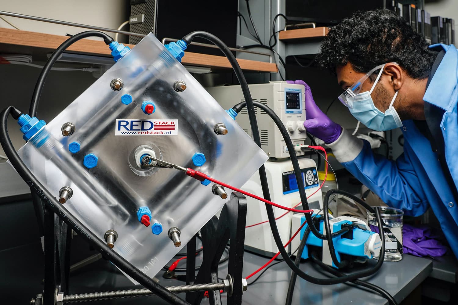 UIC Assistant Professor Meenesh Singh’s lab, with the department of chemical engineering.