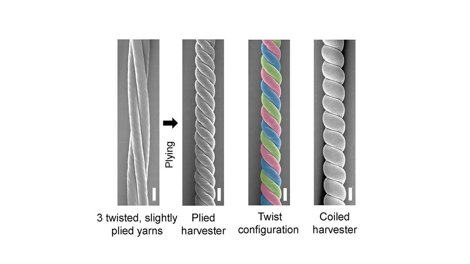 Twistrons, made from spun carbon nanotubes (CNTs), convert mechanical movement into electricity.