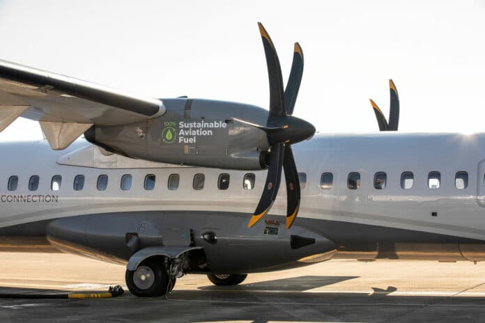 World's most fuel efficient regional aircraft to run on 100% SAF.