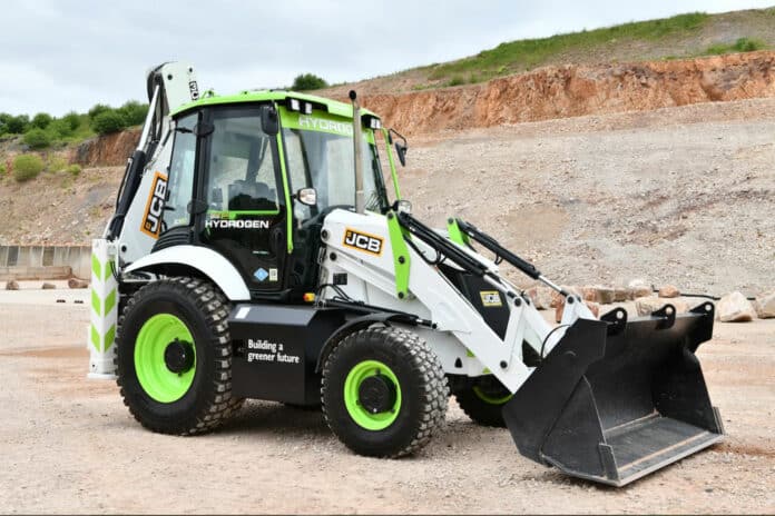 World’s first hydrogen-powered digger approved for use on UK roads.