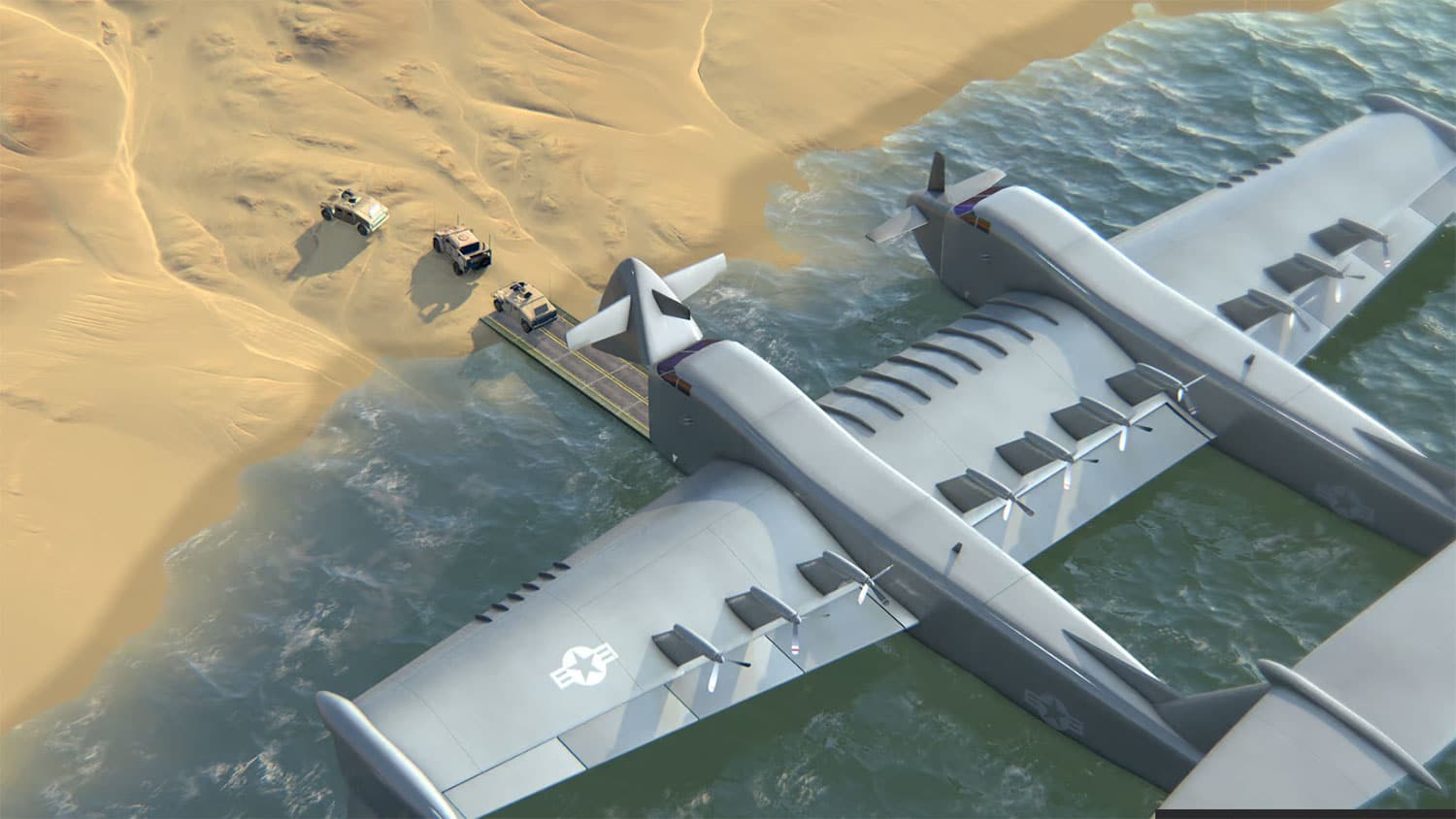 DARPA’s Liberty Lifter Seaplane Wing-in-Ground Effect full-scale demonstrator is designed to carry heavy payloads over long distances.
