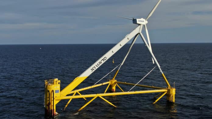 X1 Wind’s floating wind prototype generates first power offshore.