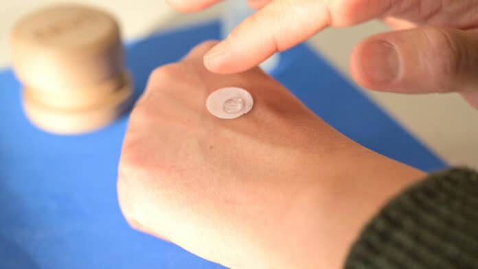 New technology turns creamy moisturiser into a dry piece of paper.