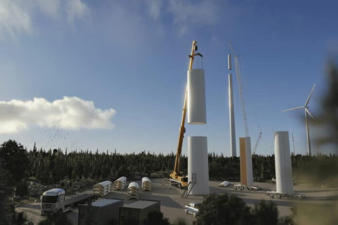 Wooden towers set to reduce carbon footprint from future wind turbines.
