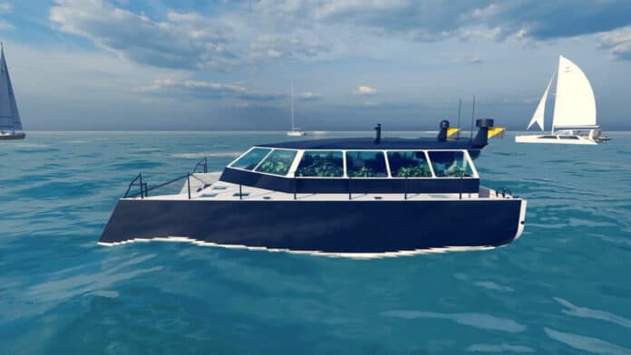 Sovereign Ships has unveiled its electric catamaran, Sphinx 40.