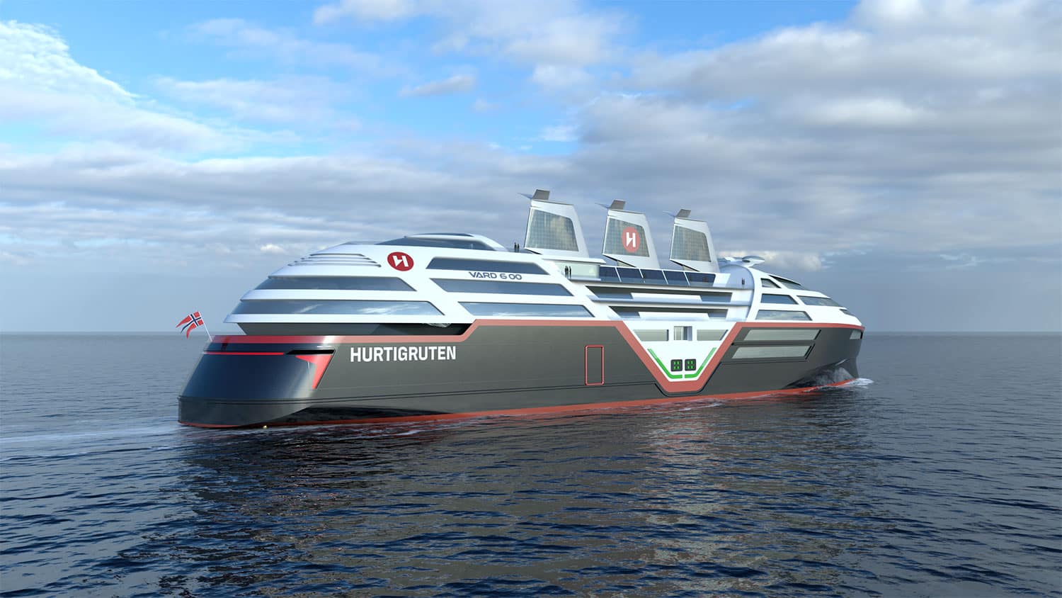 Visual concept of Hurtigruten Norway's Sea Zero initiative.