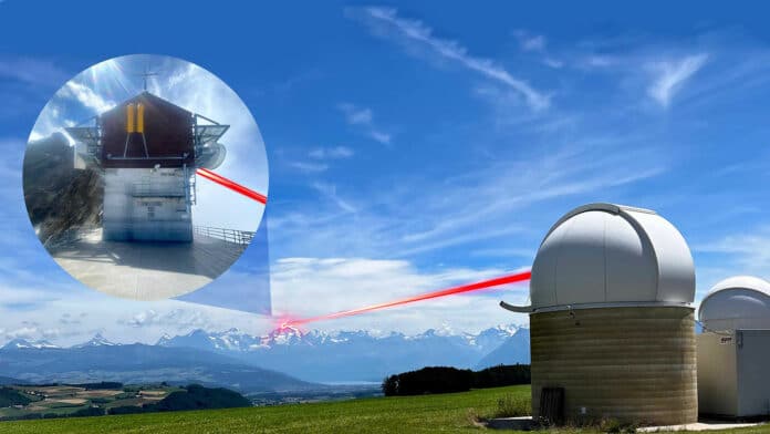 The researchers tested data transmission by laser over 53 kilometres from the Jungfraujoch to Zimmerwald near Bern.