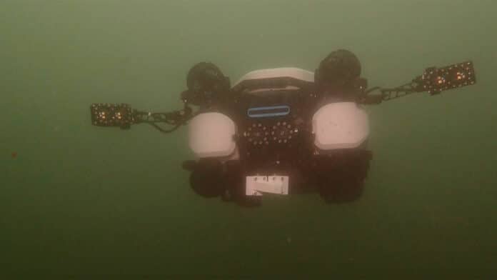 Underwater robot for operations in challenging and dangerous environment.