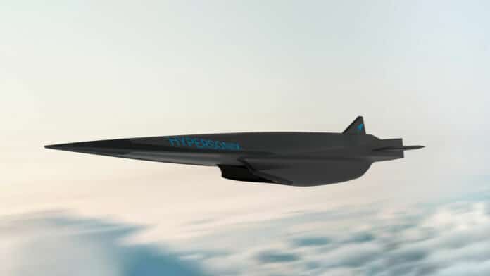 An artist's rendering of Hypersonix DART AE Flyer.