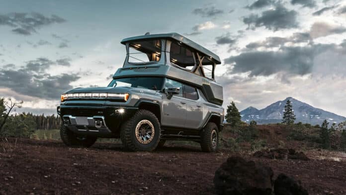 GMC Hummer EV pickup with EarthCruiser