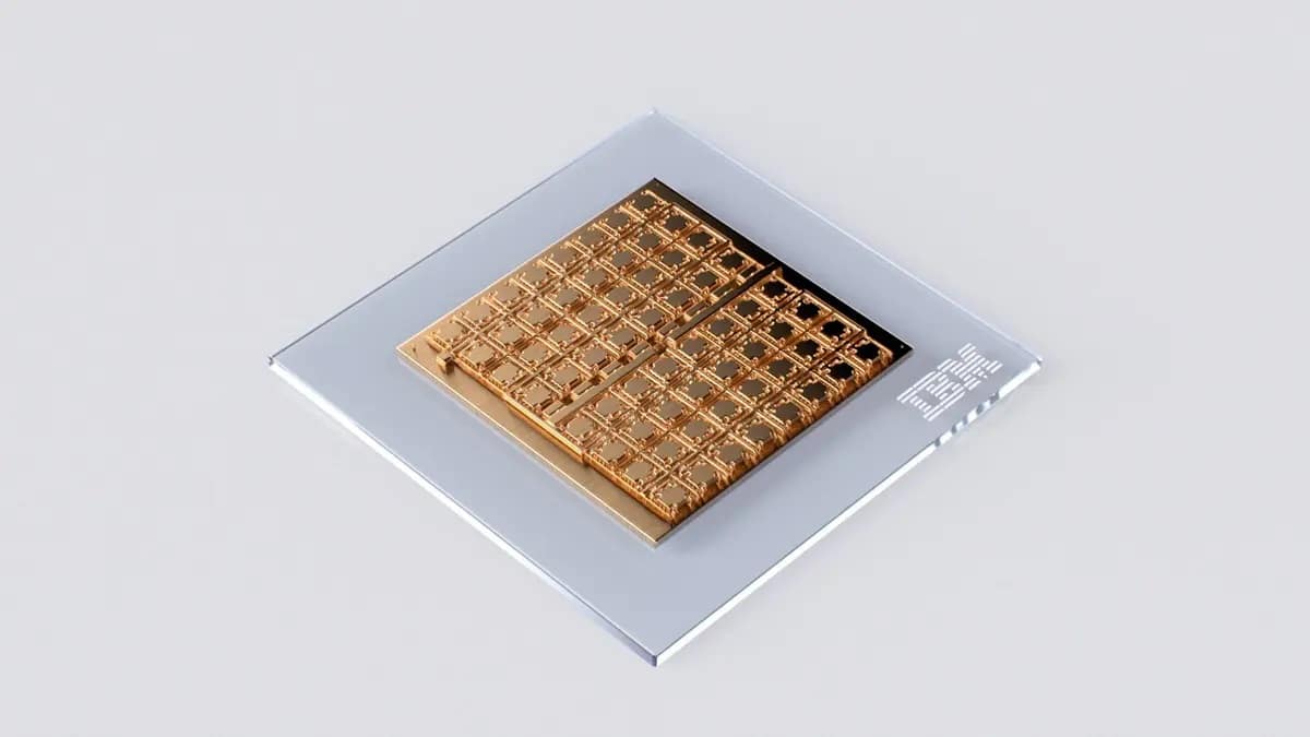A rendering of IBM's analog AI chip.