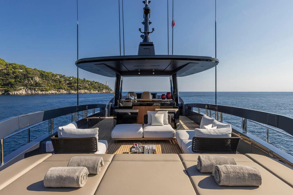 Pershing GTX116 luxury yacht's exterior