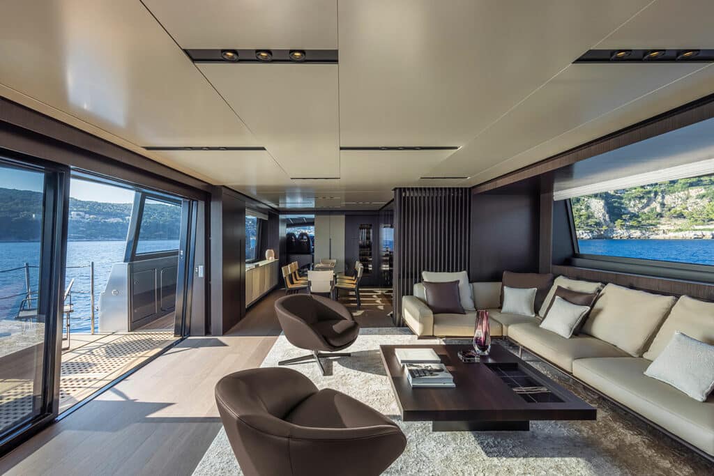 Pershing GTX116 luxury yacht's interior