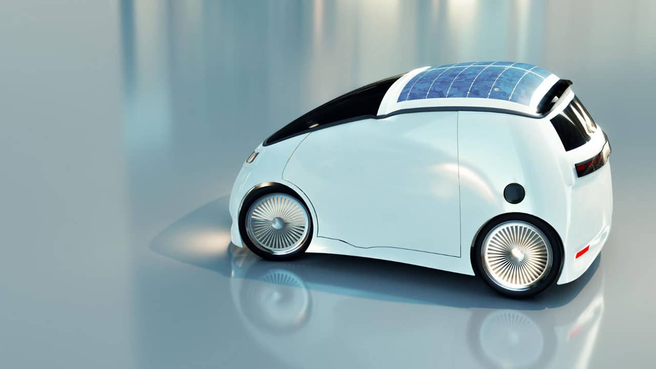 Solar car rendering.
