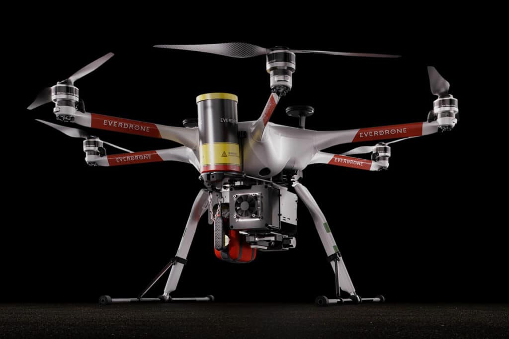 The multipurpose E2 drone can carry both an advanced camera system and customizable medical kits.
