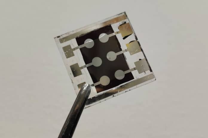 Photo of perovskite solar cells with novel SAM.