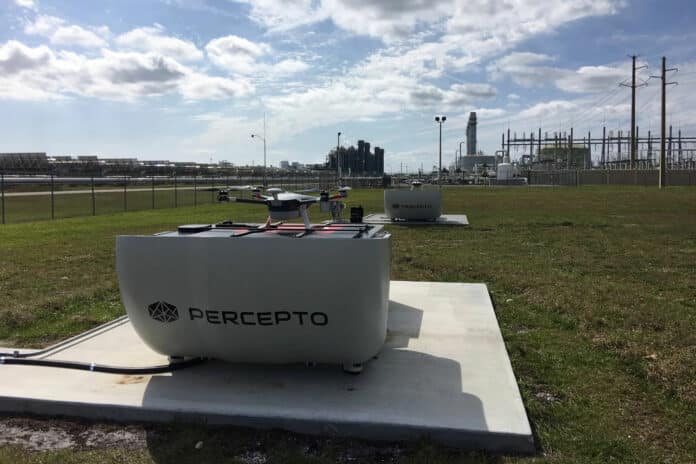 Percepto's Drone-in-a-Box system in a power utility.