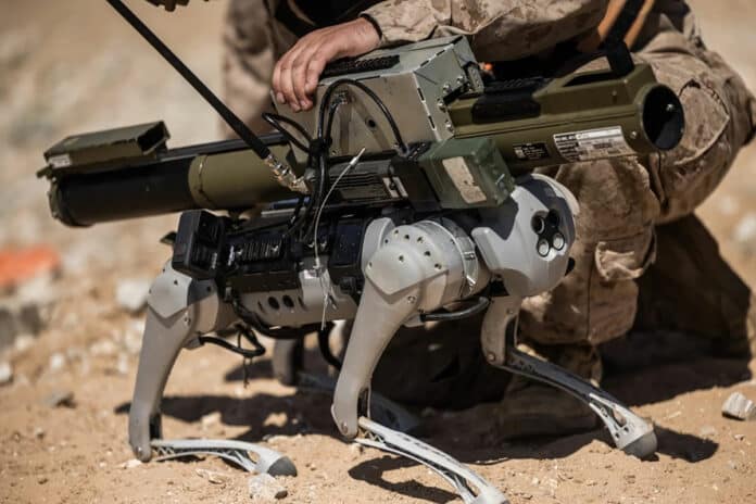 TTECG and ONR test fired an M72 Light Anti-tank Weapon rocket launcher from the robotic goat.