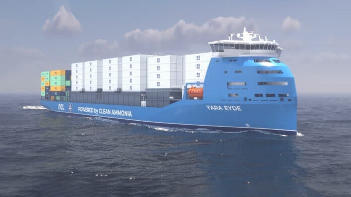 Yara Clean Energy to build the world's first ammonia-powered container ship set to debut in 2026.