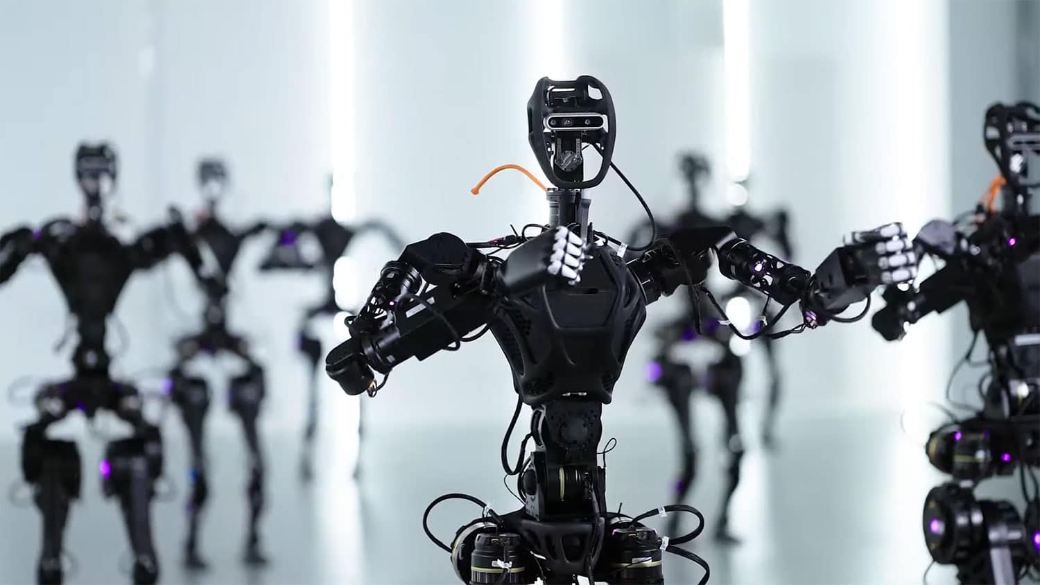 Fourier GR-1 humanoid robots making strides.