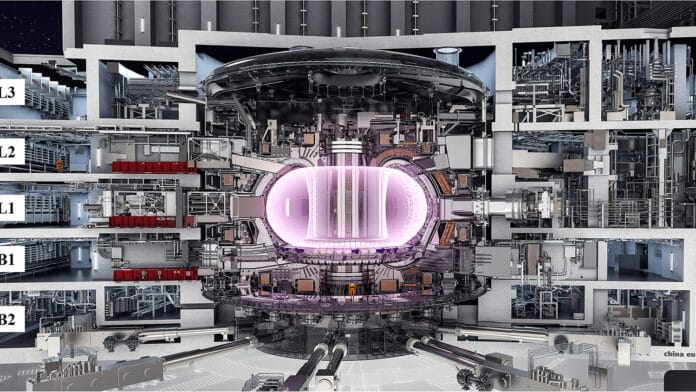 Illustration of ITER reactor.