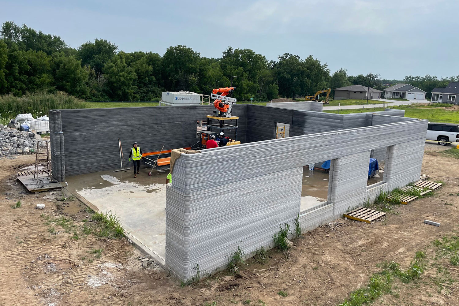 3D printing was responsible for the home’s 10-foot exterior walls.