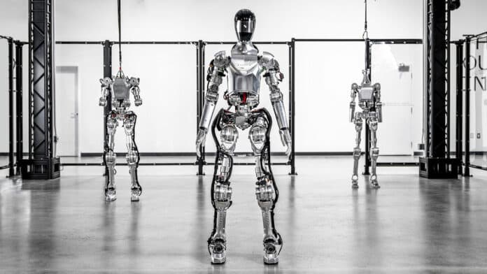 The Figure 01 humanoid robots.