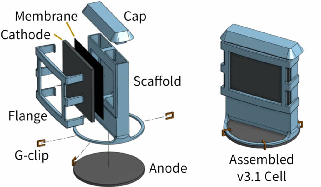 This schematic shows an "exploded view" of the device.