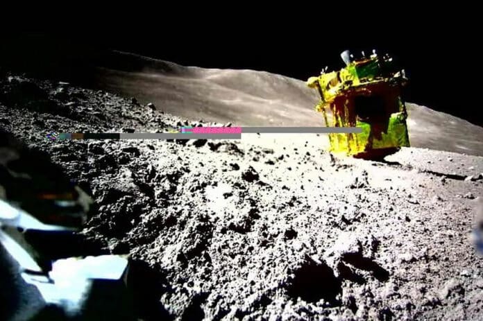 Japan's SLIM Moon lander landed on its nose.