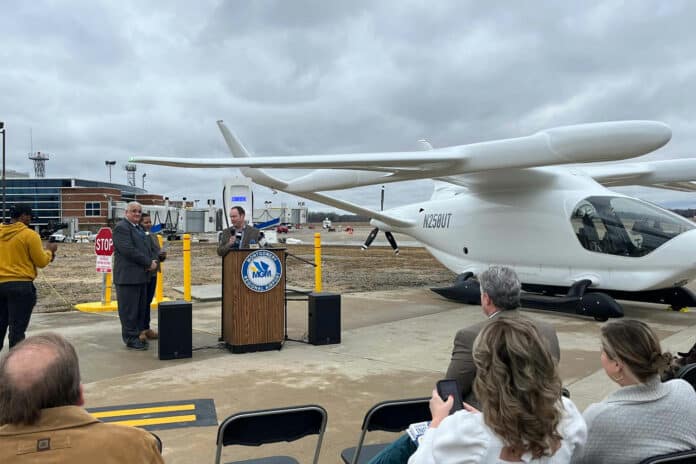 Montgomery Regional Airport partners with BETA Technologies to commission Alabama’s first electric aviation charger.