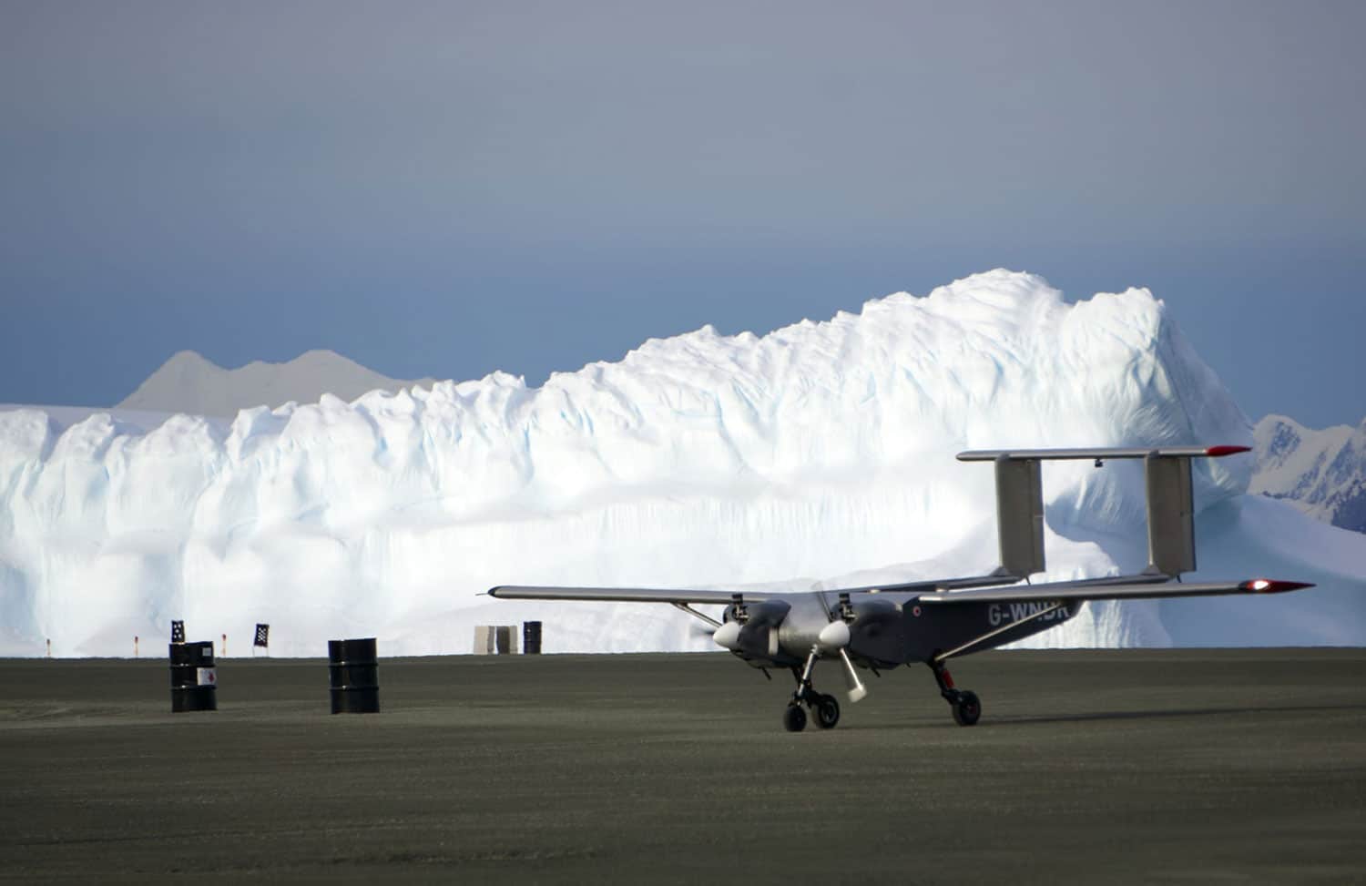 The Windracers ULTRA autonomous drone at Rothera Research Station.