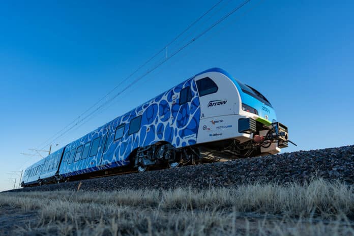Stadler’s FLIRT H2 achieves the Guinness World Records title for the furthest distance traveled without refueling.