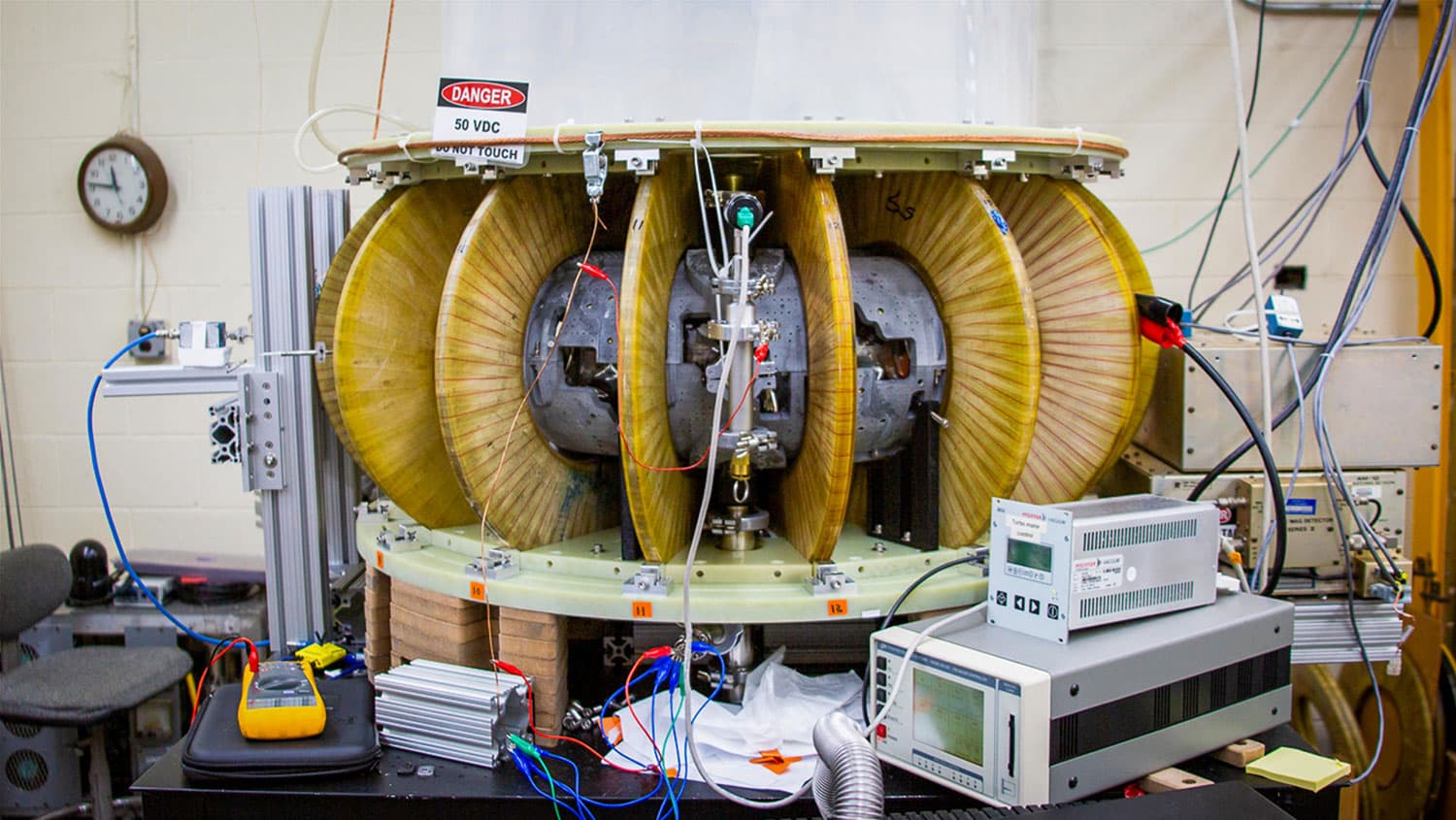 A photo of MUSE, the first stellarator built at PPPL in 50 years and the first ever to use permanent magnets.