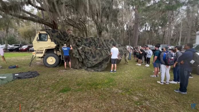 UF students design device to camouflage Army vehicles.