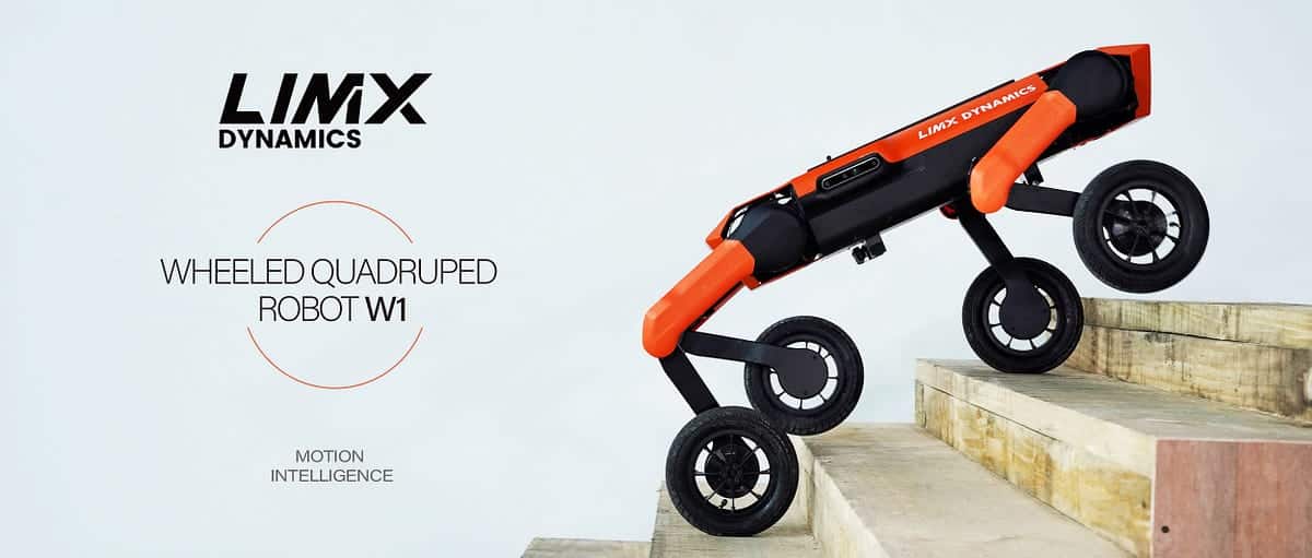 W1 quadruped robot can now stand, walk and roll on its hind legs.