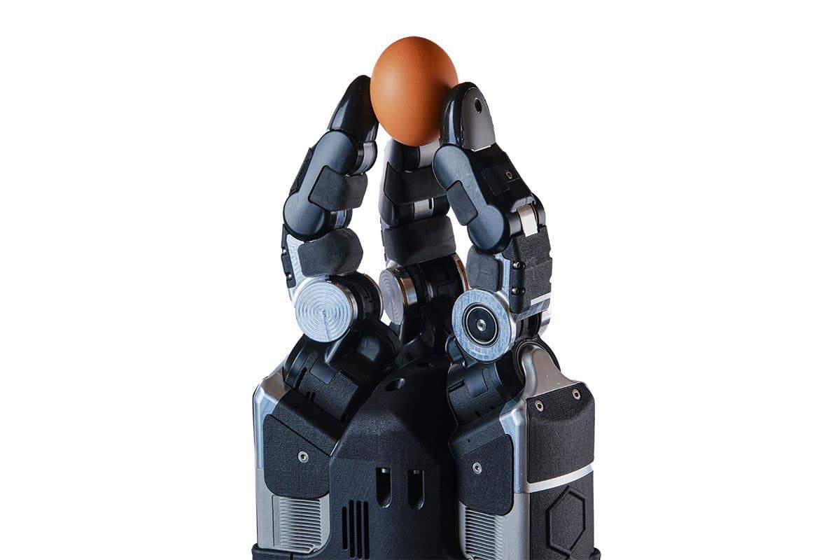 Robust dexterous robot hand built for AI research.