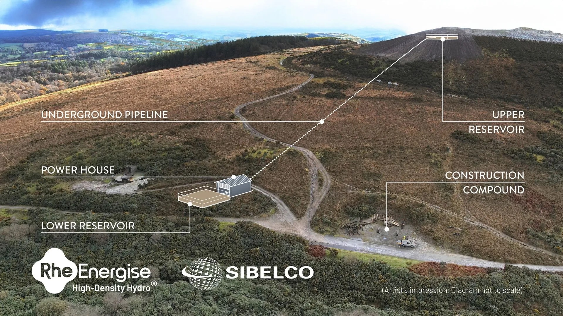 High-Density Hydro long duration storage demonstrator scheme at the Cornwood site near Plymouth, Devon.