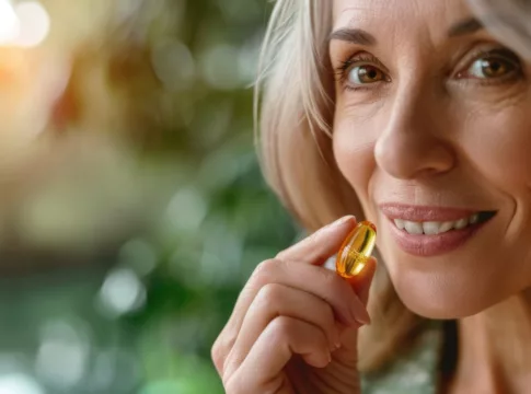 Woman Holding Pill