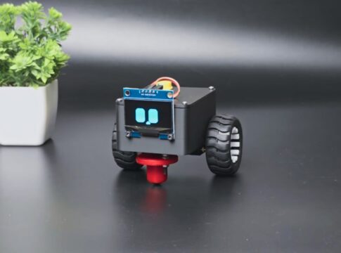 desk-buddy Desk buddy | Companion robot with wheels | Code & 3D included